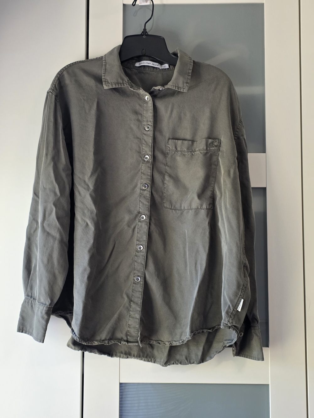 Calvin Klein Jeans Olive Green Button-Up Shirt